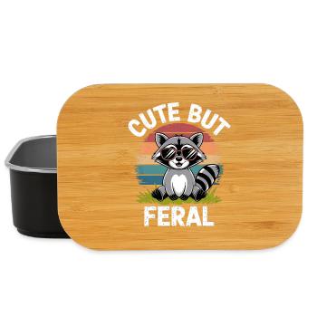 Raccoon with rainbow glasses - Lunch Box - black - Front