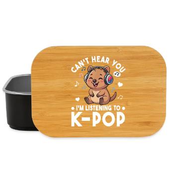 K-Pop Quokka – Sweet Music Fan Statement Design - Lunch Box - black - Front