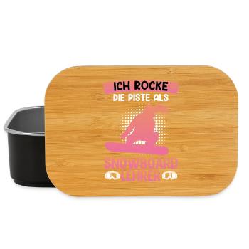 Snowboarden ROCKE DIE PISTE ALS SNOWBOARD - Lunch Box - Schwarz - Vorne