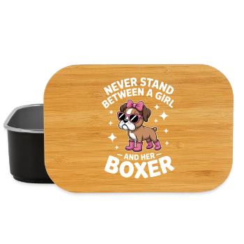 Boxer Hund Sprüche Lustige Boxer Geschenk - Lunch Box - Schwarz - Vorne