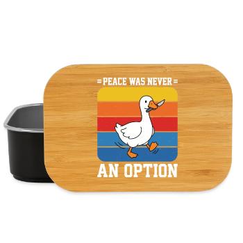 Frieden war nie eine Option Goose Retro - Lunch Box - Schwarz - Vorne