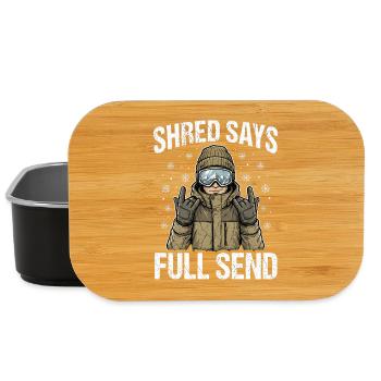 Shred Says Full Send Snow - Lunch Box - Schwarz - Vorne