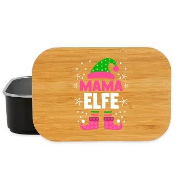 Christmas, family, mother, mom, elf - Lunch Box - black - Front