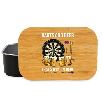 Darts and Beer – That’s Why I’m Here Design - Lunch Box - Schwarz - Vorne