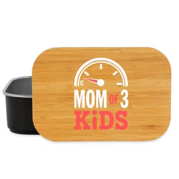Mom Of 3 Kids Tank leer Mutter Humor - Lunch Box - Schwarz - Vorne