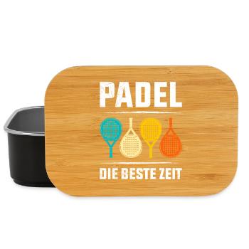Padel Spieler PADEL DIE BESTE ZEIT Lustiges - Lunch Box - Schwarz - Vorne