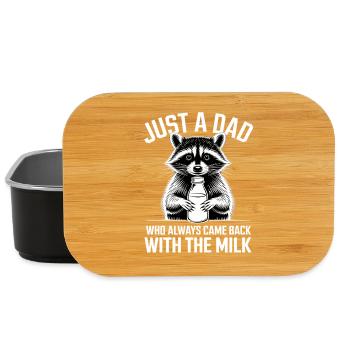 Raccoon Dad Milk Return - Lunch Box - black - Front