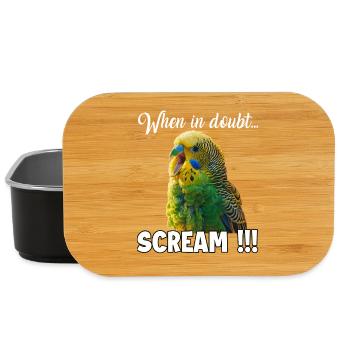 Creative Gifts Bird Friends Budgie - Lunch Box - black - Front