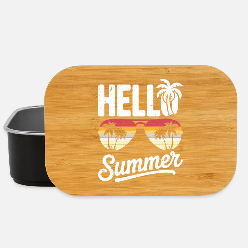 Hello Summer Retro Vintage Sunglass - Lunch Box - black