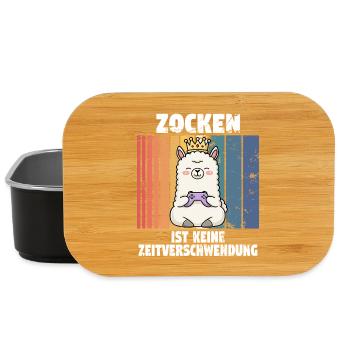 Lama zocken controller - Lunch Box - Schwarz - Vorne