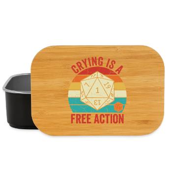 Crying is a Free Action – TTRPG Gamer Design - Lunch Box - black - Front