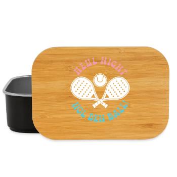Padel game: DON'T CRY, GET THE BALL! Fun - Lunch Box - black - Front