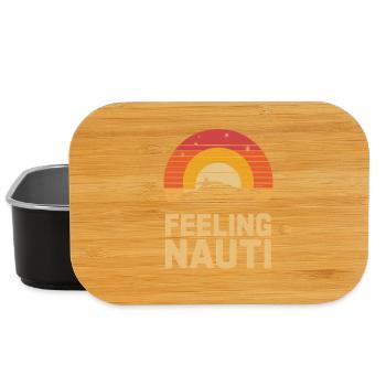 Feeling Nauti Yacht Saying for Boating Holidays and - Lunch Box - black - Front