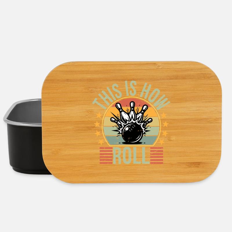 This Is How I Roll Retro Bowling Bowler Funny - Lunch Box - Schwarz