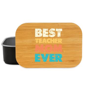 Best Teacher Mom Ever - Lunch Box - black - Front