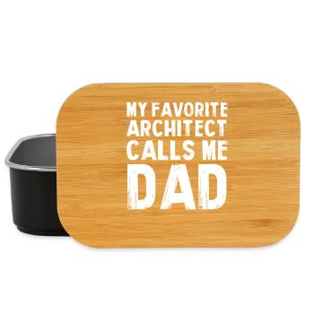 Mein Lieblingsarchitekt ist Papa - Lunch Box - Schwarz - Vorne