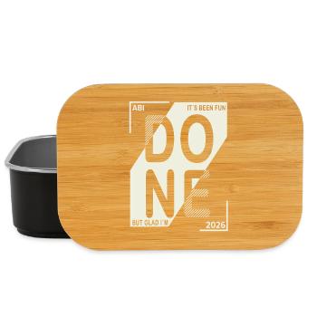 Done 2026 – Abi geschafft Design - Lunch Box - Schwarz - Vorne
