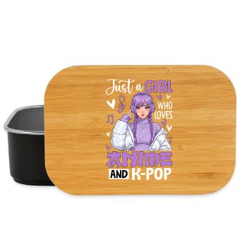 Just A Girl Who Loves Anime And K-Pop - Lunch Box - Schwarz - Vorne