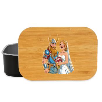Wikinger Viking Legende Seemann Odin Rabe Hochzeit - Lunch Box - Schwarz - Vorne
