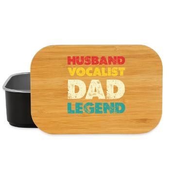 Husband Vocalist Dad Legend - Lunch Box - black - Front