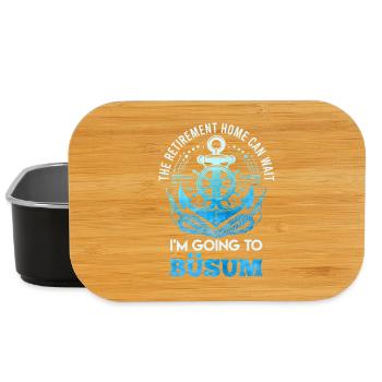 Grandpa, the retirement home can wait, go to Büsum - Lunch Box - black - Front