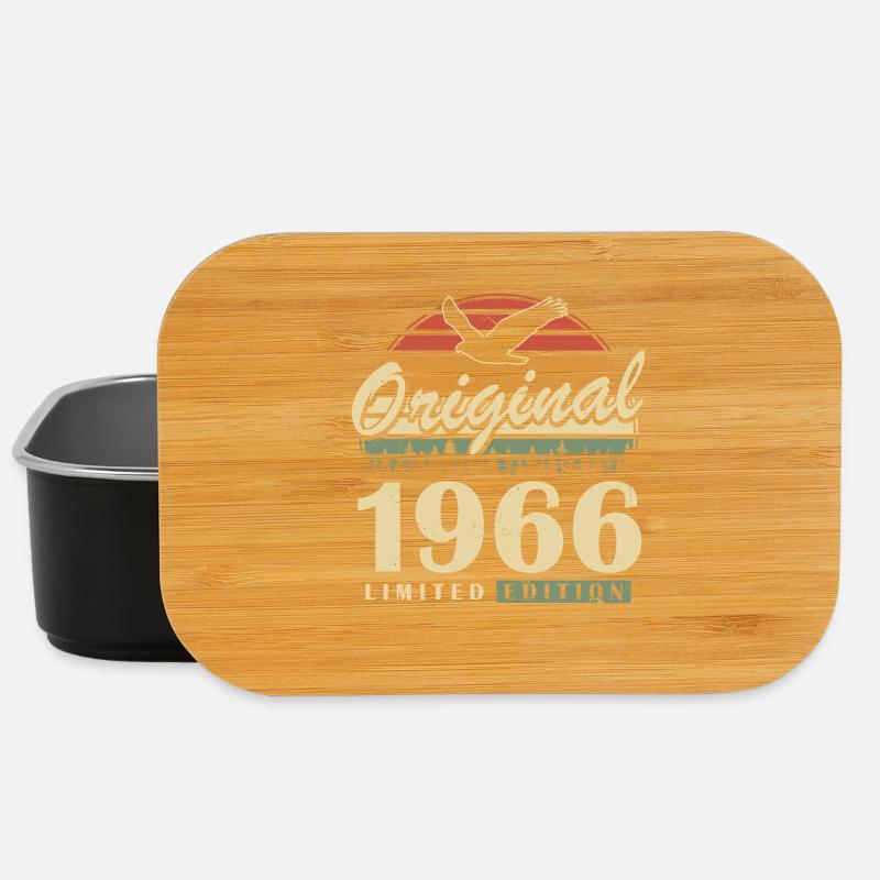 1966 Jahrgang geboren Retro Vintage Geburtstag - Lunch Box - Schwarz