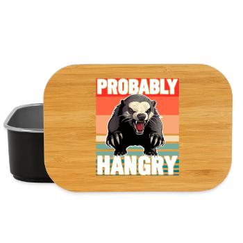 Honigdachs wahrscheinlich hungrig - Lunch Box - Schwarz - Vorne