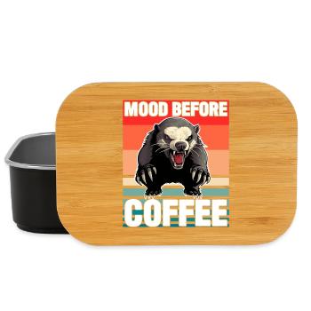 Honigdachs-Stimmung vor dem Kaffee - Lunch Box - Schwarz - Vorne
