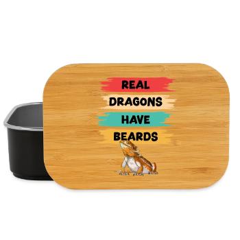 Real Dragons Have Beards - Lunch Box - black - Front