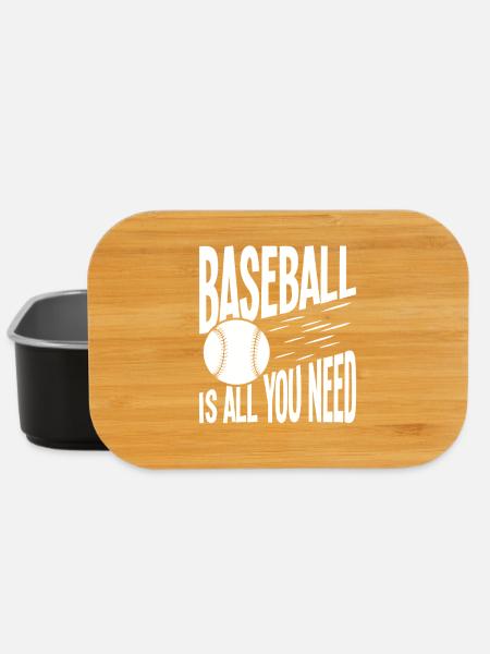 Baseball is all you need - Lunch Box - black