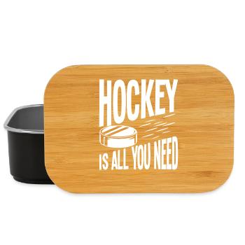 Le hockey, c’est tout ce dont tu as besoin - Boîte à goûter - noir - Devant