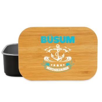 Büsumer Wattenmeer BÜSUM NORDSEEZAUBER Lustig - Lunch Box - Schwarz - Vorne