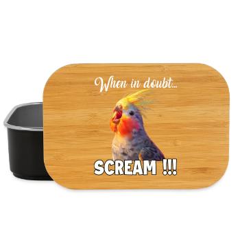 T calopsitte drôle, mème drôle pour l’oiseau - Boîte à goûter - noir - Devant