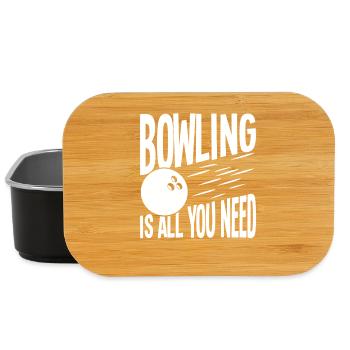 Le bowling, c’est tout ce dont tu as besoin - Boîte à goûter - noir - Devant
