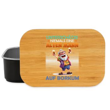 Grandpa NEVER UNDERESTIMATE AN OLD MAN - Lunch Box - black - Front