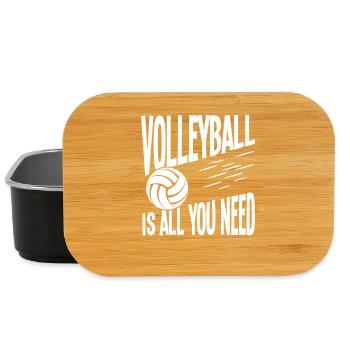 Le volley-ball est tout ce dont tu as besoin - Boîte à goûter - noir - Devant