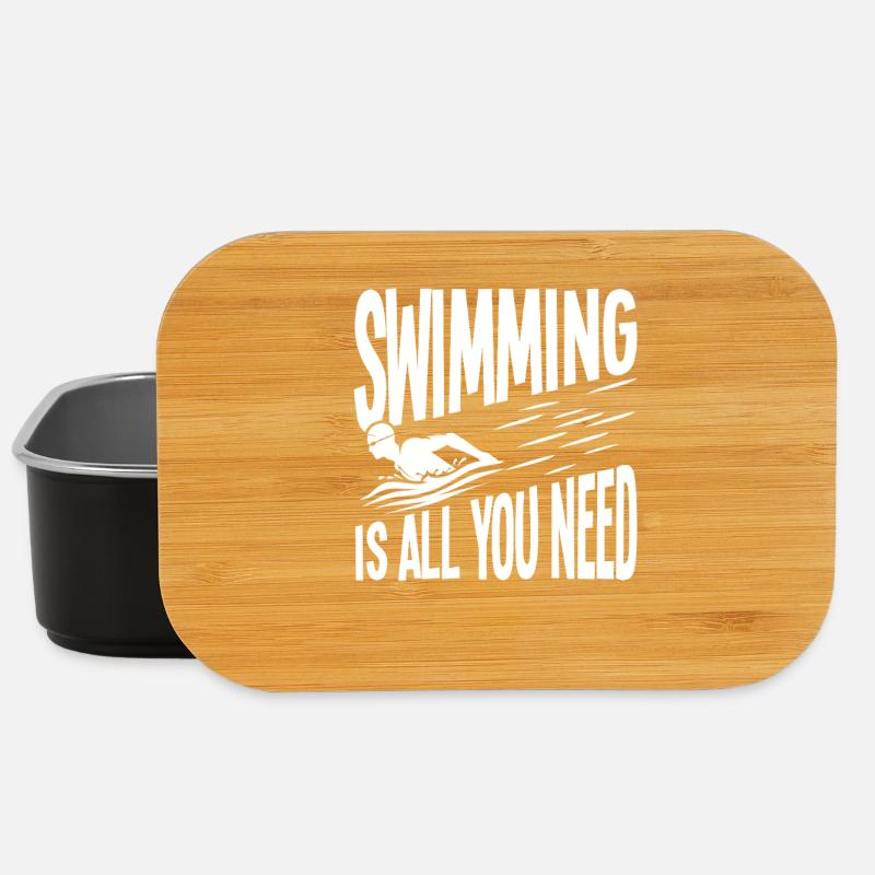 La natation, c’est tout ce dont tu as besoin - Boîte à goûter - noir