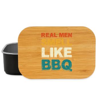 Real Men Smell Like BBQ - Lunch Box - black - Front