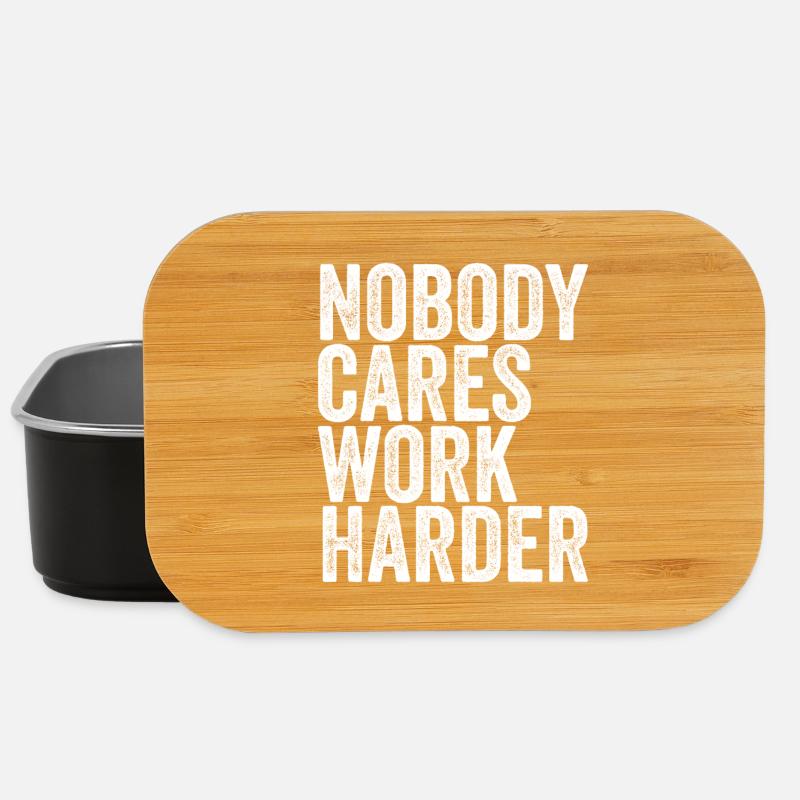 Nobody Cares Work Harder - Lunch Box - Schwarz