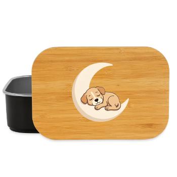 Mondkuschelhund im Schlaf - Lunch Box - Schwarz - Vorne