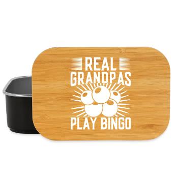 Bingo Player Real Grandpas Play Bingo - Lunch Box - black - Front