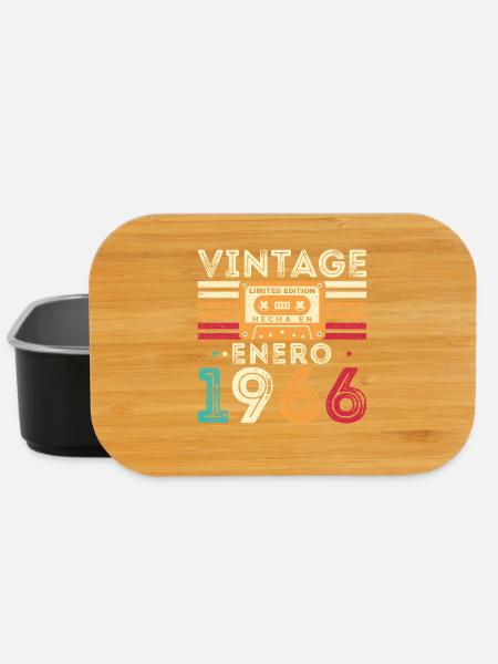 Januar 1966 Retro-Vintage-Geburtstagsgeschenk - Lunch Box - Schwarz