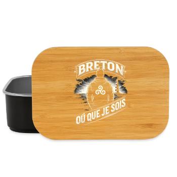 Breton, wo immer ich bin, Brittany Triskel - Lunch Box - Schwarz - Vorne