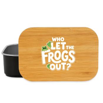 Who Let the Frogs Out? - Lustiges Frosch - Lunch Box - Schwarz - Vorne