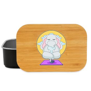 Méditation de fitness avec le yoga des éléphants - Boîte à goûter - noir - Devant