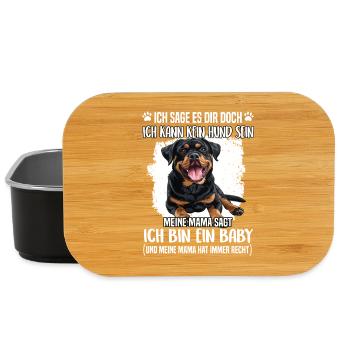 Cadeau pour la propriétaire de rottweiler Maman du rottweiler - Boîte à goûter - noir - Devant