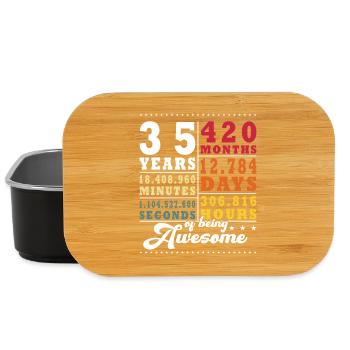 35 Years Thirty-fifth Birthday - Lunch Box - black - Front