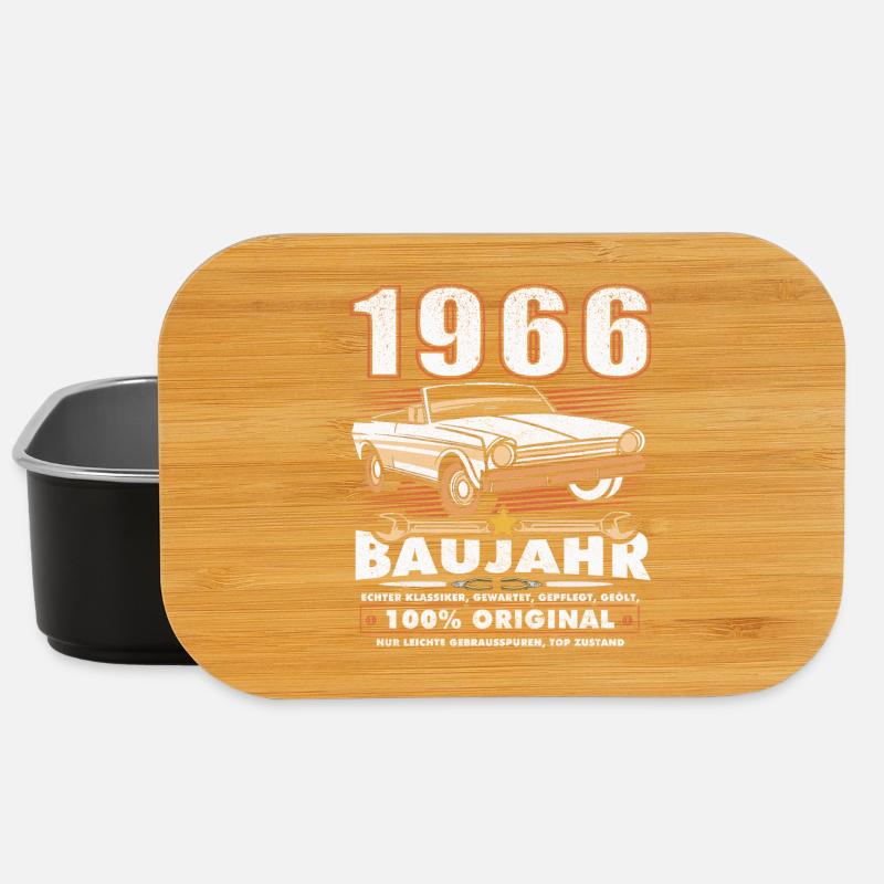 Oldtimer Baujahr 1966 geboren Geburtstag Spruch - Lunch Box - Schwarz