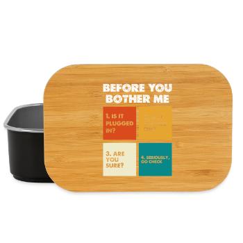 Before You Disturb Me – Tech Check - Lunch Box - black - Front
