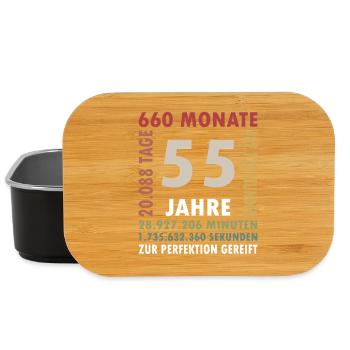 55. Geburtstag Vintage 55 Jahre alt Retro 660 - Lunch Box - Schwarz - Vorne